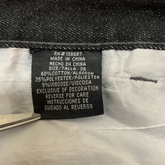 Men’s Young Rich & Famous NYC Black Jeans EUC Embellished Size 38 - Picture 13 of 13